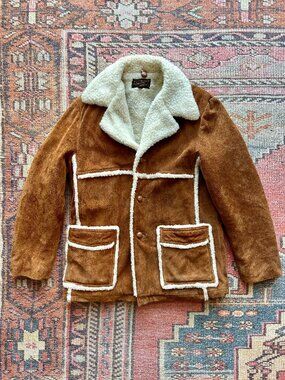 Vintage 1970s Alvin Josef Western Suede Rancher Jacket